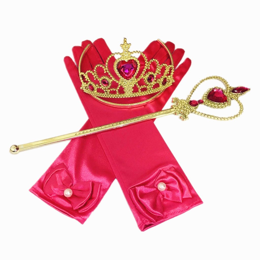 Dreamhigh Sleeping Beauty Princess Girls Costume Dress With Cosplay Accessorries Size 9-10 Years Rose