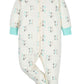 Gerber Baby Boys' 4 Pack Sleep 'N Play Footie, Aqua Fox, 0-3 Months