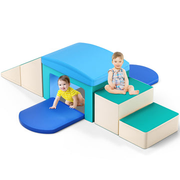 Surpcos Foam Climbing Blocks For Toddlers - Soft Play Set For Toddlers 1-3 - Climbing Toys - Baby Climbing Gym Foam - With Slide
