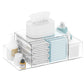 Acrylic Diaper Caddy, Clear & Detachable Diaper Stacker Holder Storage, Baby Changing Table Organizer For Baby Diapers, Wipes &