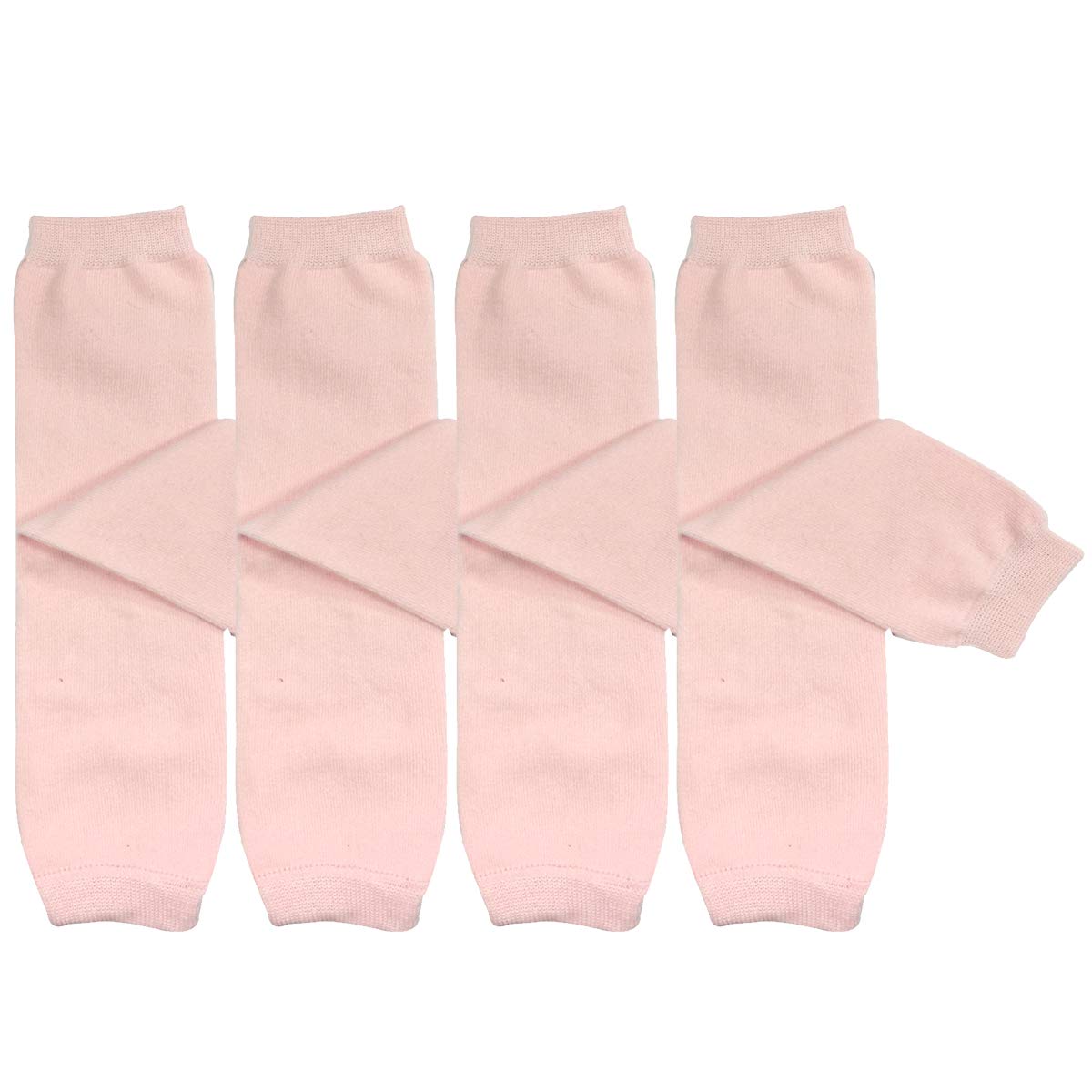 Allydrew 4 Pack Baby Leg Warmer Set & Toddler Leg Warmer Set For Boys & Girls (Solid Light Pink)