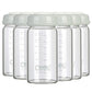 Comi Wide Neck Glass Breastmilk Collection N Storage Bottle, 8Oz With Screw Ring Sealing Disk; Re-Markable Sealing Disc. Bpa Fre