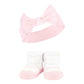 Hudson Baby Baby Girls' Headband And Socks Giftset, Pink Taupe, One Size