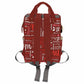 Artsadd Custom Monogram Baby Backpack Gifts For Mom, Personalized Red Hearts Diaper Backpack With Stroller Straps Large Capacity