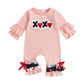 My First Valentines Day Baby Girl Outfit Love Heart Letter Long Sleeve Romper Newborn Spring Jumpsuit Clothes (A-Pink, 3-6 Month