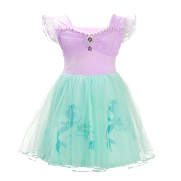 Dressy Daisy Princess Mermaid Dress Up Clothes Halloween Fancy Party Tulle Skirt Summer Outfit For Toddler Girls Size 5T, Style