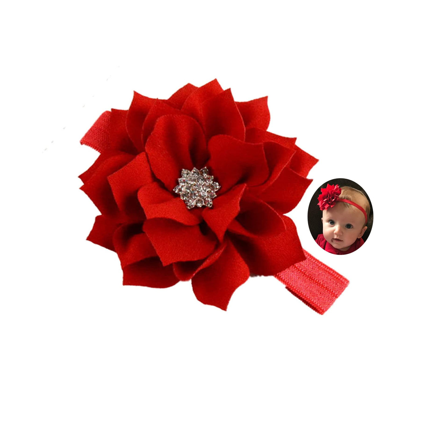 New Girl Baby Headbands (Lk8) (Red)