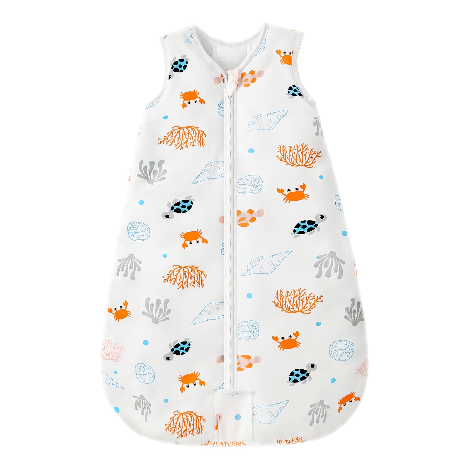 Mosebears Sleep Sack Baby Winter Wearable Blanket with 2-Way Zipper,2.5 TOG Cotton Sleep Sack Unisex (Ocean Animal, 12-18 Months