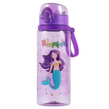 Home Tune Cute Water Bottle For School Kids Girls, Soft Silicone Chug Lid & Bpa Free & Leak Proof One Click Open Flip Top & Easy