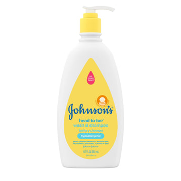 Johnson'S Head-To-Toe Gentle Baby Body Wash & Shampoo, Tear-Free, Sulfate-Free & Hypoallergenic Bath Wash & Shampoo For Baby'S S