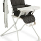Primo PopUp Folding High Chair for Baby Age 6 to 36 Months - Black Folding Beach Style High Chair with Removable Dishwasher Safe