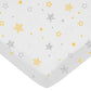 American Baby Company Printed 100% Natural Cotton Value Jersey Knit Fitted Pack N Play Playard Sheet, Golden Yellow Star, Soft B
