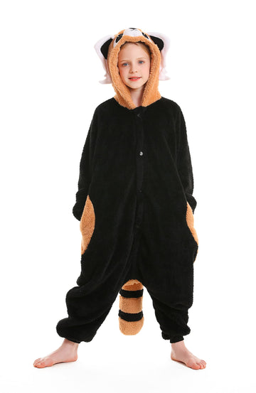 Atoz Onesie For Kids, Animal Pajamas Halloween Cosplay Costume For Girls Boys, Raccoon 4-5T