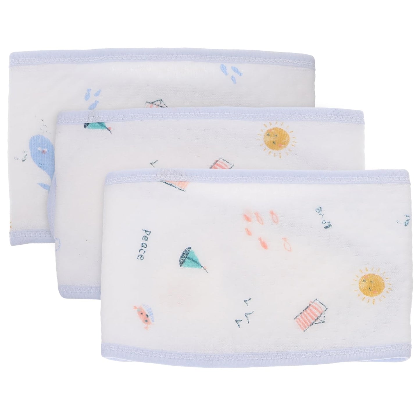 Ultnice 3Pcs Cotton Baby Belly Band Newborn Umbilical Cord Protector Baby Umbilical Cord Belly Cover Newborn Waist Support Belly