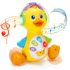 Baby Musical Duck Toy Dancing Crawling Tummy Time, Light Up Infant Toys 0-3-6 6-12 12-18 Months Easter Gifts for 1 2 Year Old Bo
