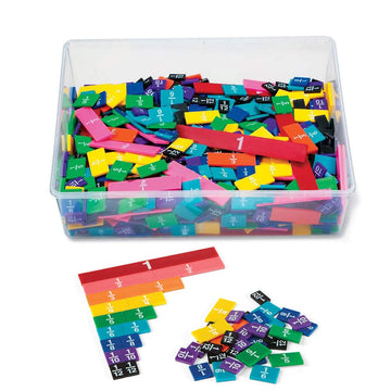 hand2mind Plastic Rainbow Fraction Tiles, Montessori Math Materials, Fraction Manipulatives, Unit Fraction, Fraction Bars Math M