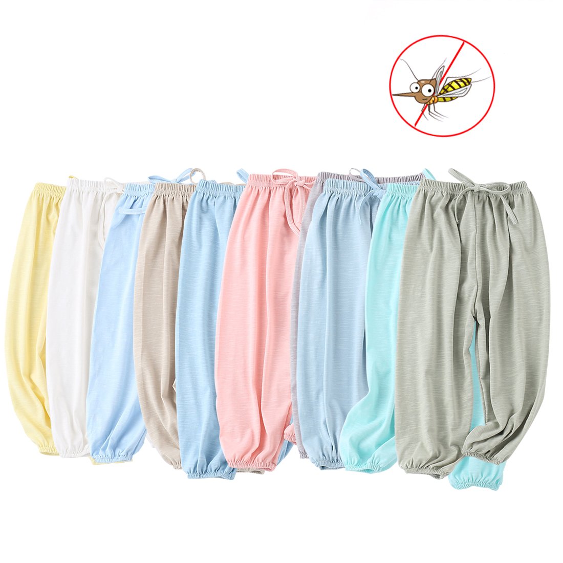 Pauboli Baby Long Bloomers Soft Cotton Harem Pants For Boys Girls 12M-7T (Us, Age, 4 Years, 5 Years, Grey)