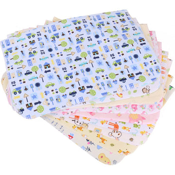 Monvecle 4Pcs Pack Baby Infant Waterproof Cotton Changing Pads Washable Resuable Diapers Liners Mats (4Pcs Pack-18'X12')