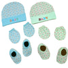 Brandonn Newborn BabyS Cotton Cap Mitten Bootie Set 06 Months, Pack Of 2 (06 Months)
