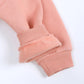 Rukosu Toddler Baby Boy Girl Fleece Pullover Sweatshirt Solid Color Crewneck Blouse Shirt Tops Warm Fall Winter Clothes Pink 3-4