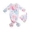 Infant Newborn Baby Girls Floral Sleep Gown Headband Sleepwear Romper Sleeping Bags Outfits (Floral&Pink, 0-3 Months)