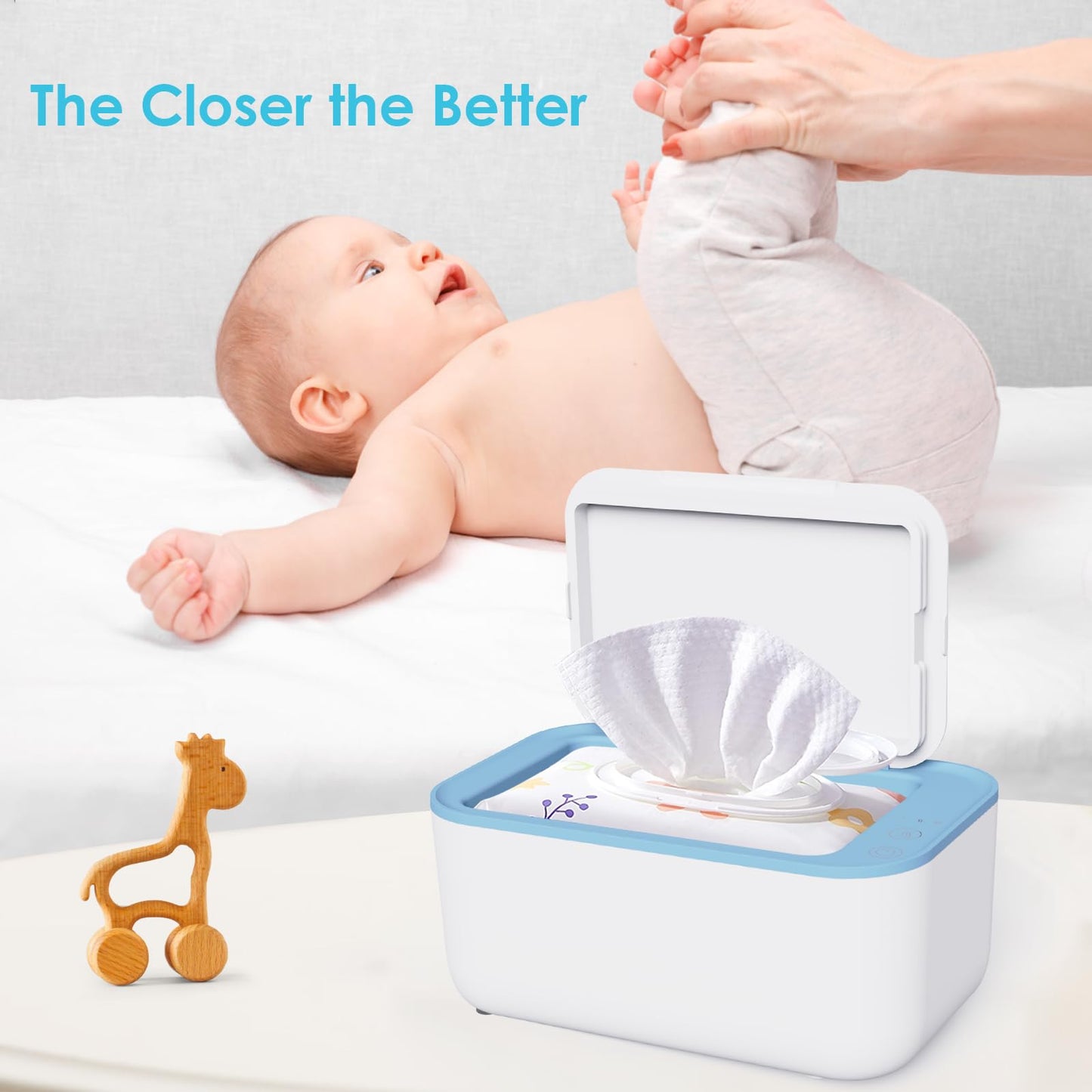Baby Wipe Warmer, Wipe Warmer And Baby Wet Wipes Dispenser, Evenly Heated Wipes Warmer For Newborn Baby, Smart Precise Control P