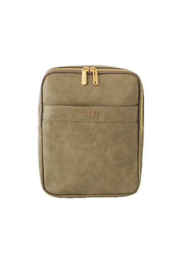 nola Diaper Bag - Backpack or Crossbody Baby Bag with Organized Storage (Olive)