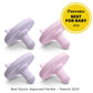 Philips Avent Soothie 0-3 Months Orthodontic Baby Pacifiers, 100% Silicone Pacifiers, One Piece, Bpa-Free, 2 Lilac And 2 Pink, 4