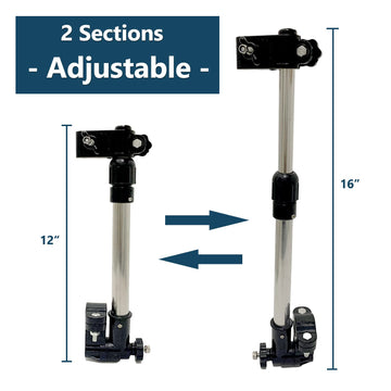 Choytong Umbrella Holder For Stroller, Adjustable, Suitable For 0.78'-1.2' Bicycle Handlebar, Black