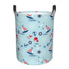Pevtufa Sailboats Anchors Foldable Laundry Basket Organizer,Fabric Clothes Toy Storage Basket Nursery Hamper Storage Bin For Hou