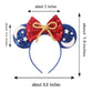 Foeran Mouse Ears Headbands Shiny Bows Mouse Ears Glitter Party Princess Decoration Cosplay Costume For Girls Women (Moon Blue)