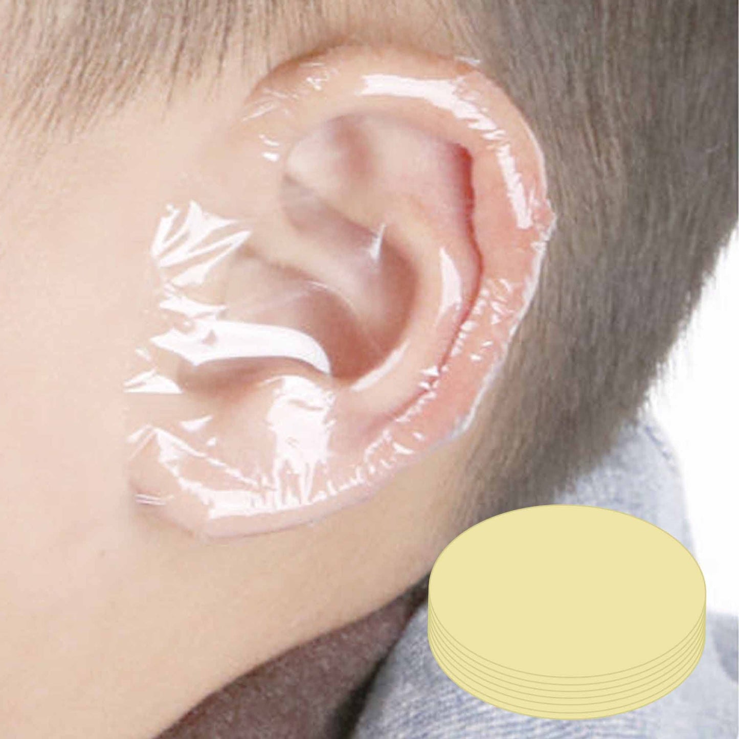 Uouyoo 100 Pcs Baby Shower Ear Covers For Newborn,Disposable Ear Protectors Waterproof Ear Covers,Disposable Ear Protectors Wate