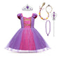 Dressy Daisy Princess Costume Fancy Sparkle Tulle Dress Up for Toddler Girls, Halloween Birthday Party Outfit with Accessories S