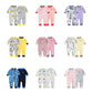 Teach Leanbh Baby 2-Pack Footless Pajamas Cotton Long Sleeve Printing 2 Way Zipper Romper Jumpsuit Sleep And Play 3-24 Months (1