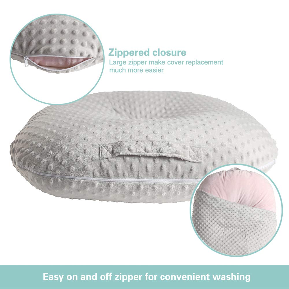 Owlowla Newborn Lounger Cover,Minky Removable Slipcover Fits Newborn Lounger For Baby Boy Girl(Blush Pink)