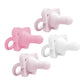 Dr. Browns HappyPaci 100% Silicone Baby Pacifier, Contoured One-Piece Design, Light-Pink, Pink, White, 0-6m, BPA-Free, 4-Pack