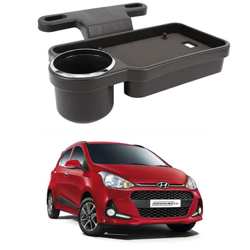 Oshotto (FT04) Foldable Car Auto Headrest Rear Back Seat Table Drink Food Cup Tray Holder Compatible with Hyundai i10 Grand  B