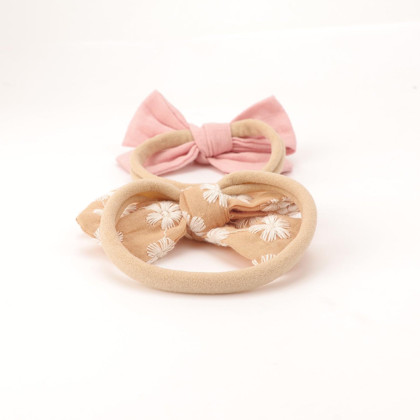 Dreshow Bqubo Baby Girl Bows And Headbands Cute Headbands With Bow Nylon Hairbands Handmade Hair Accessories For Newborn Infant