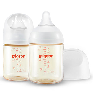 Pigeon Ppsu Nursing Baby Bottle Wide Neck, Anti-Colic, Streamlined Body, Natural Feel, Easy To Clean, 5.4 Oz(Pack Of 2), Include