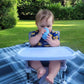 Pandaear (2 Pack 100% Tiny Silicone Drinking Training Cup For Baby And Toddler (Blue/Green)