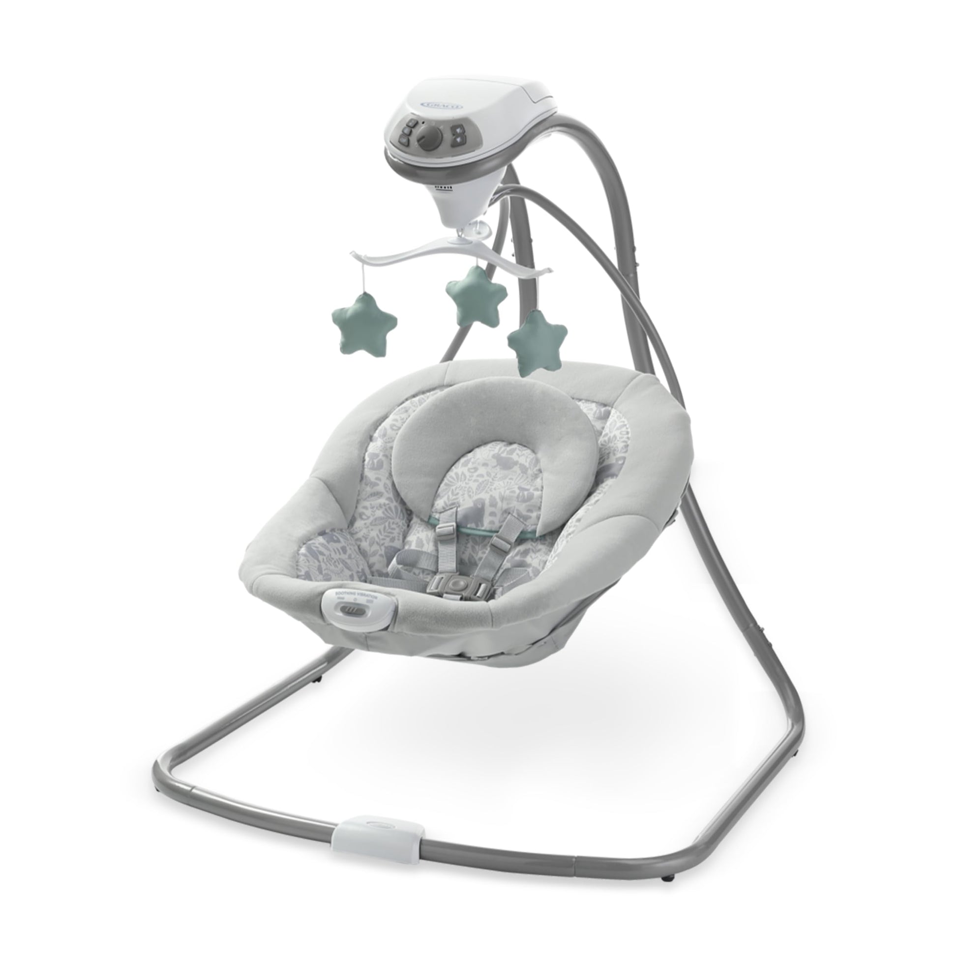 Graco Simple Sway Baby Swing, Side-to-Side Motion, Infant Swing with 6 Speeds, Vibration, Ivy