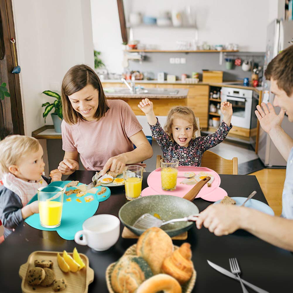 Silicone Baby Placemat Suction - Kids Placemats With Strong Suction Food Catching Placemat Silicone Placemats For Kids Babies To