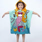 Yellow Bee Mermaid Hooded Poncho Towel for Girls (250 GSM) Aqua, Yellow, Blue, Pink, 37 Years