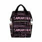 Personalized Name Bag, Custom Diaper Bag With Text Customized Fashion Multipurpose Daycare Bag Mummy Nursing Baby Bags Shoulder