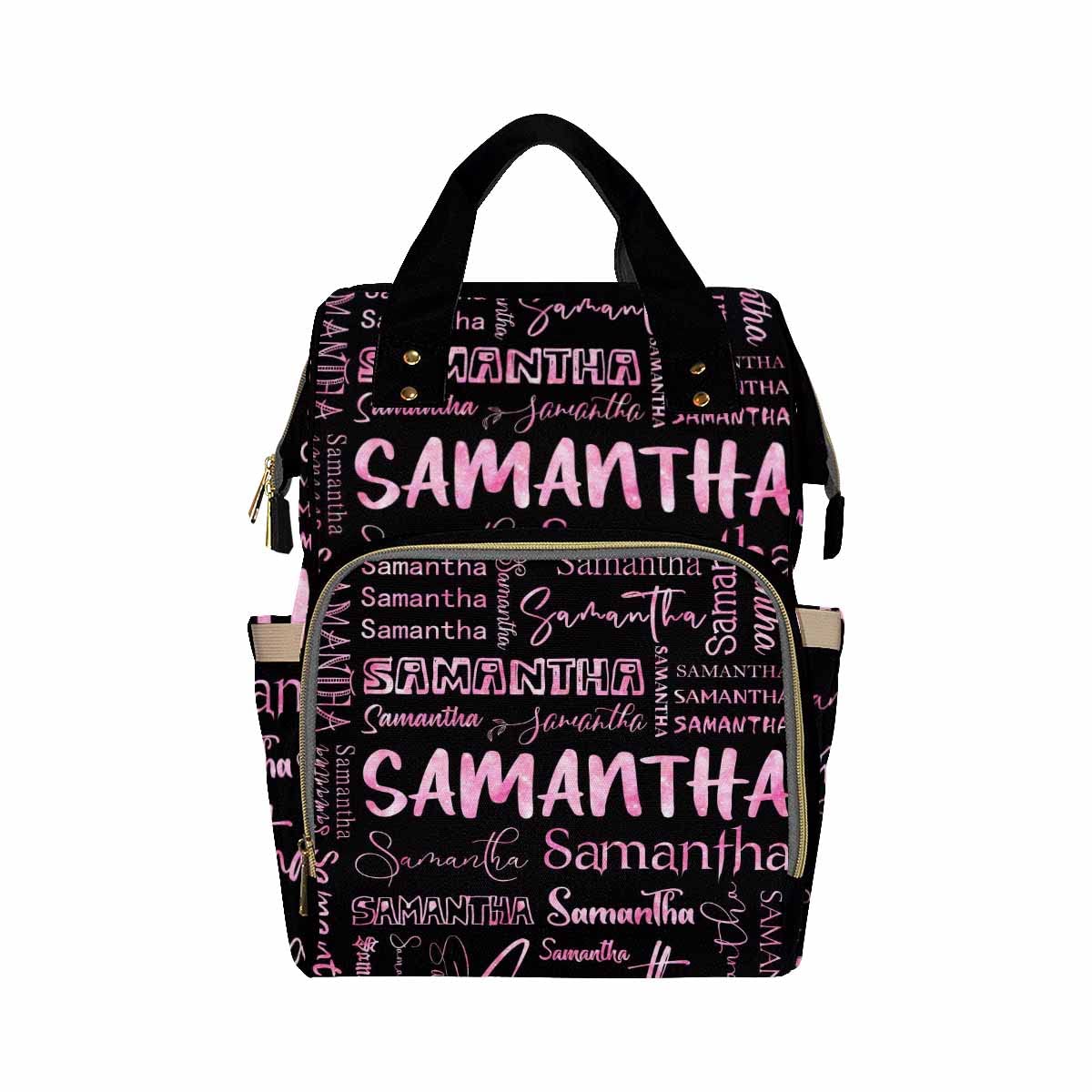 Personalized Name Bag, Custom Diaper Bag With Text Customized Fashion Multipurpose Daycare Bag Mummy Nursing Baby Bags Shoulder