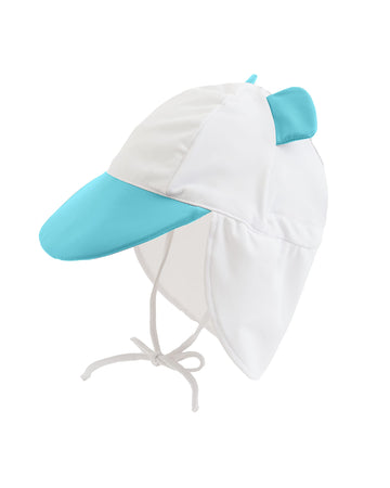 Cuddle Club Baby And Toddler Adjustable Sun Hat | Upf 50+ All-Day Uv Protection For Infant 'S Head & Neck - Bear Blue M