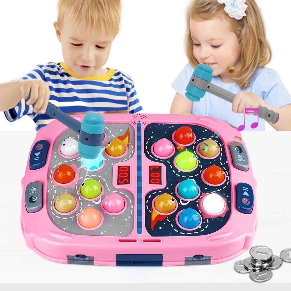 Hammer Mole Game,Toys for 3-12 Year Old Boys and Girls,Whack Game Toy for Toddlers,Birthday Gifts for 3 4 5 6 7 8+ Girls Kids,In