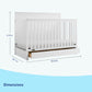 Graco Sasha 5-In-1 Convertible Crib With Storage Drawer (White) - Greenguard Gold Certified Baby Crib Crafted From Wood, Convert
