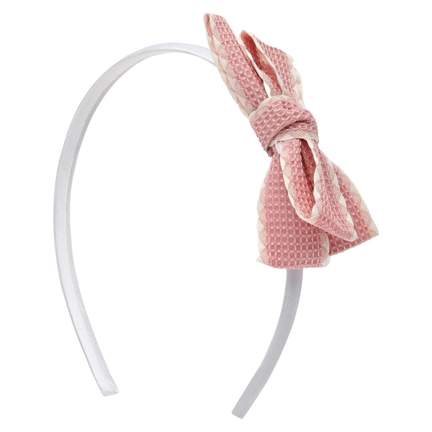 Asthetika Kids Fabric Bow Hair Band For Girls Toddler Baby Pink Accessories Headband Single Piece Gift Idea