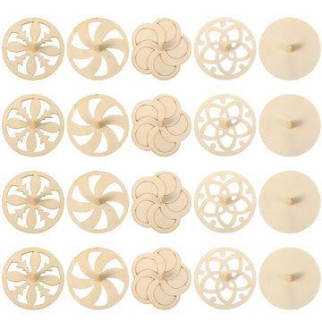 DOITOOL Wooden Spinning Tops: 20PCS Unfinished Spinning Tops DIY Kids Painting Toys for Children to Paint Craft Supplies